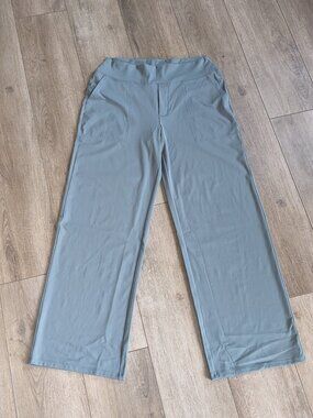 NWT G4Free EverGoing Wide Leg High-Waist Yoga Casual Pants Grey Sage XL (12-14)